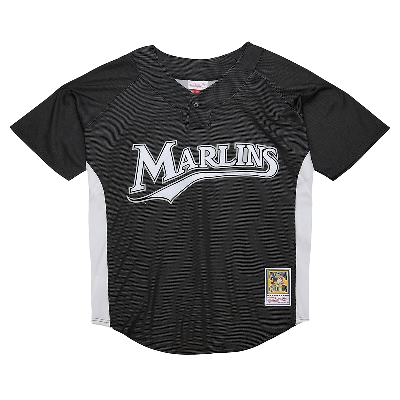 Maillot d'entraînement au bâton Mitchell & Ness Dontrelle Willis noir Florida Marlins Cooperstown Collection 2007 pour hommes