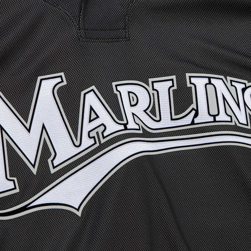 Maillot d'entraînement au bâton Mitchell & Ness Dontrelle Willis noir Florida Marlins Cooperstown Collection 2007 pour hommes