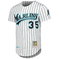 Maillot authentique de la collection Cooperstown des Marlins Floride blancs Mitchell & Ness Dontrelle Willis pour hommes