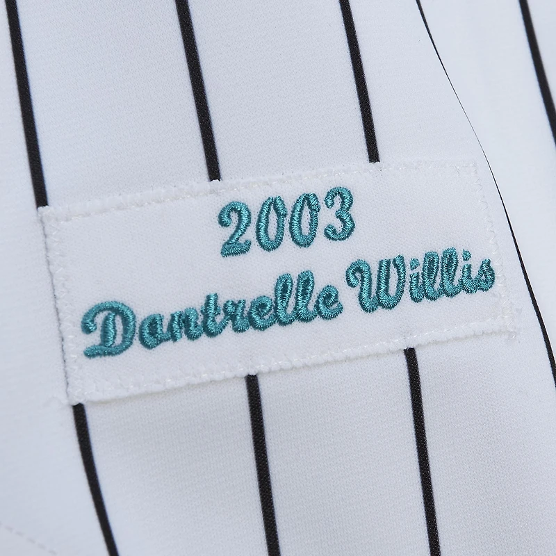 Maillot authentique de la collection Cooperstown des Marlins Floride blancs Mitchell & Ness Dontrelle Willis pour hommes