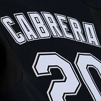 Men's Mitchell & Ness Miguel Cabrera Black Florida Marlins 2003 Cooperstown Mesh Batting Practice Button-Up Jersey