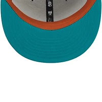 Casquette ajustée 59FIFTY pour homme de la collection Florida Marlins Cooperstown New Era, gris/bleu sarcelle