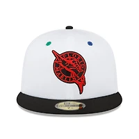 NWE FLAMAR WHITE MLB PRIMARY EYES 59FIFTY HATMENHIC