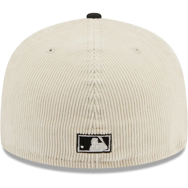 Men's New Era White Florida Marlins Cooperstown Collection Corduroy Classic 59FIFTY Fitted Hat