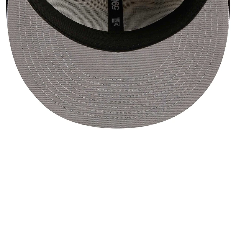 Men's New Era White Florida Marlins Cooperstown Collection Corduroy Classic 59FIFTY Fitted Hat