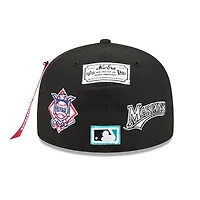 Men's New Era x Alpha Industries  Black Florida Marlins 59FIFTY Fitted Hat