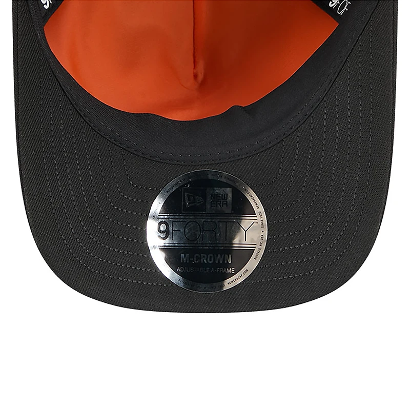 Men's New Era x Alpha Industries Black Florida Marlins A-Frame 9FORTY Adjustable Hat