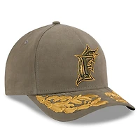 Casquette ajustable A-Frame 9FORTY olive des Florida Marlins pour homme New Era x Alpha Industries