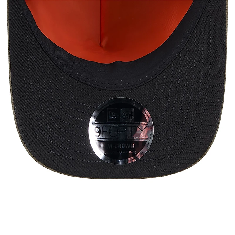 Men's New Era x Alpha Industries Olive Florida Marlins A-Frame 9FORTY Adjustable Hat