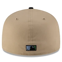 Men's New Era x Just Don Light Beige/ Black Florida Marlins Earth Day 59FIFTY Fitted Hat