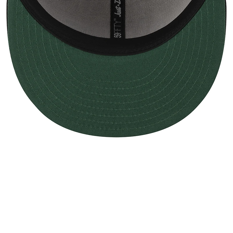 Men's New Era x Just Don Light Beige/ Black Florida Marlins Earth Day 59FIFTY Fitted Hat