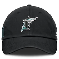 Casquette ajustable Nike noire pour homme, Florida Marlins Cooperstown Club