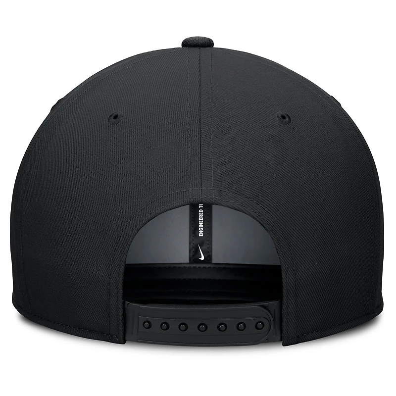 Casquette Nike Pro Performance Snapback noire pour homme des Florida Marlins
