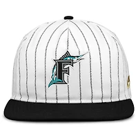 Casquette ajustable Nike Pro Florida Marlins Cooperstown Collection blanche et noire pour homme