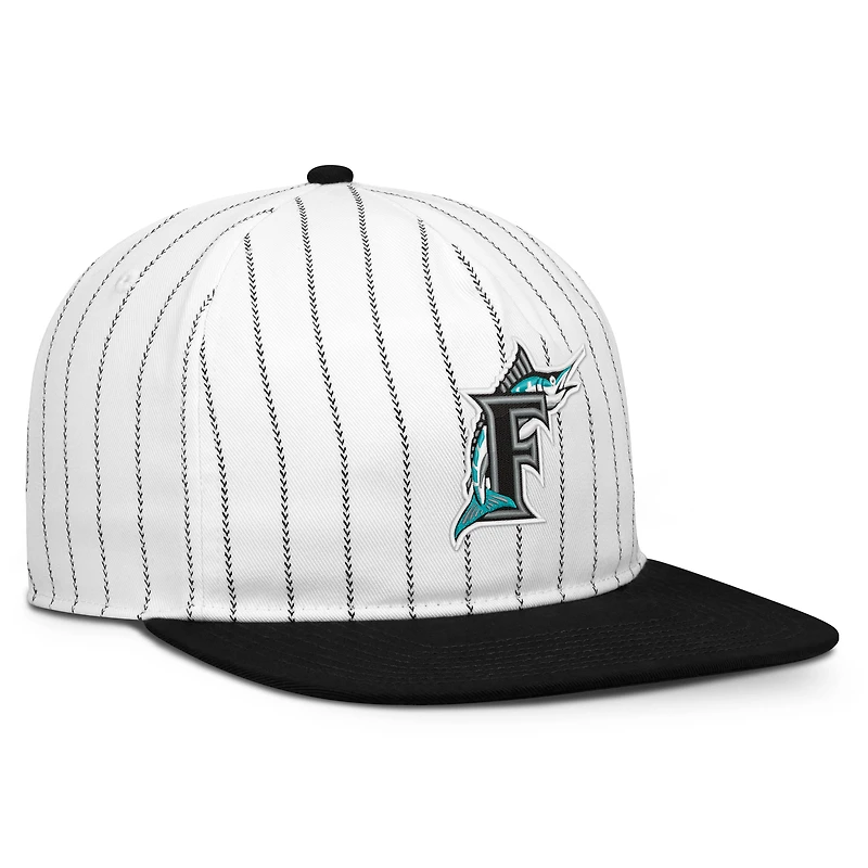 Casquette ajustable Nike Pro Florida Marlins Cooperstown Collection blanche et noire pour homme