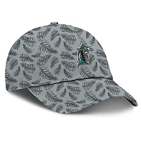 Women's Fanatics  Gray Florida Marlins Cooperstown Collection Shift Adjustable Hat