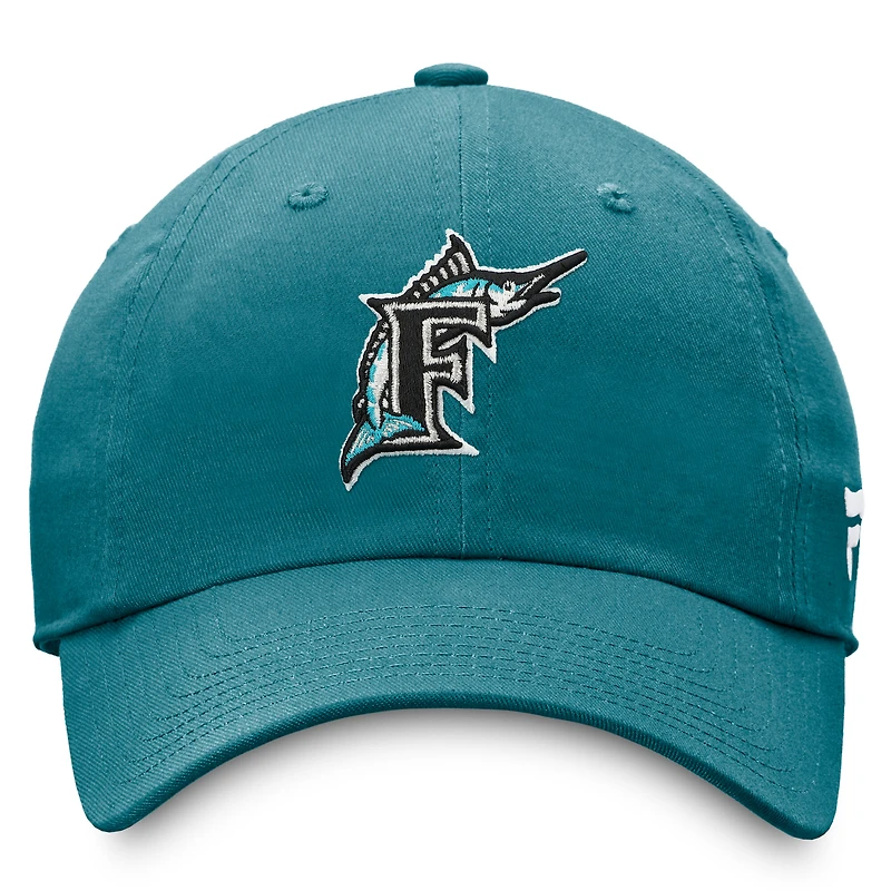 Casquette ajustable pour femme Fanatics Teal Florida Marlins Core Cooperstown Collection