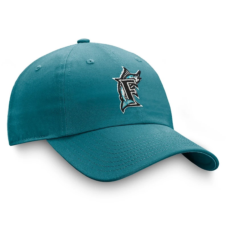 Casquette ajustable pour femme Fanatics Teal Florida Marlins Core Cooperstown Collection