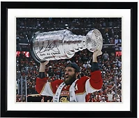 Aaron Ekblad Florida Panthers Autographed 2024 Stanley Cup Champions 16" x 20" Raising Cup Photograph with "2024 SC Champs" Inscription