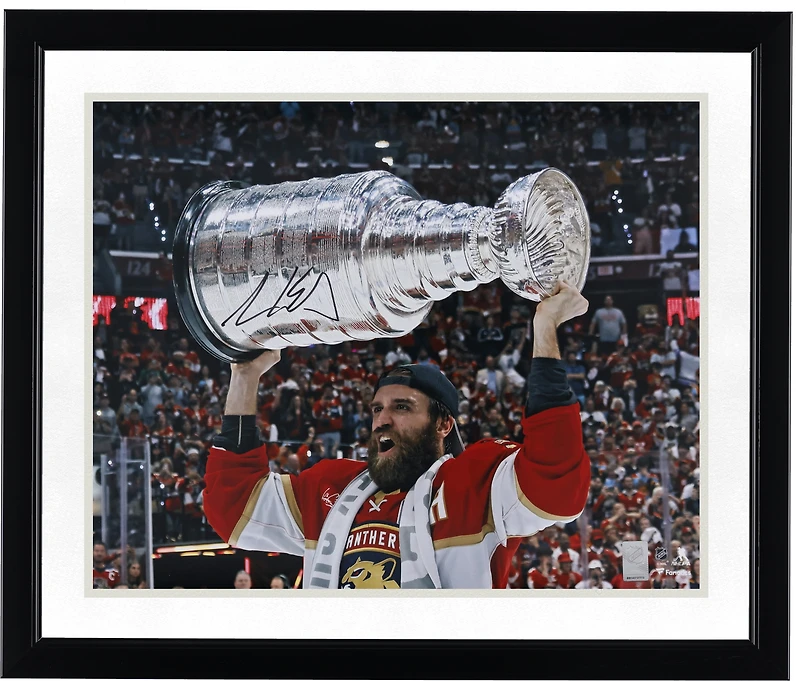 Aaron Ekblad Florida Panthers Autographed 2024 Stanley Cup Champions 16" x 20" Raising Cup Photograph