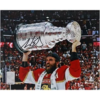 Aaron Ekblad Florida Panthers Autographed 2024 Stanley Cup Champions 8" x 10" Raising Cup Photograph
