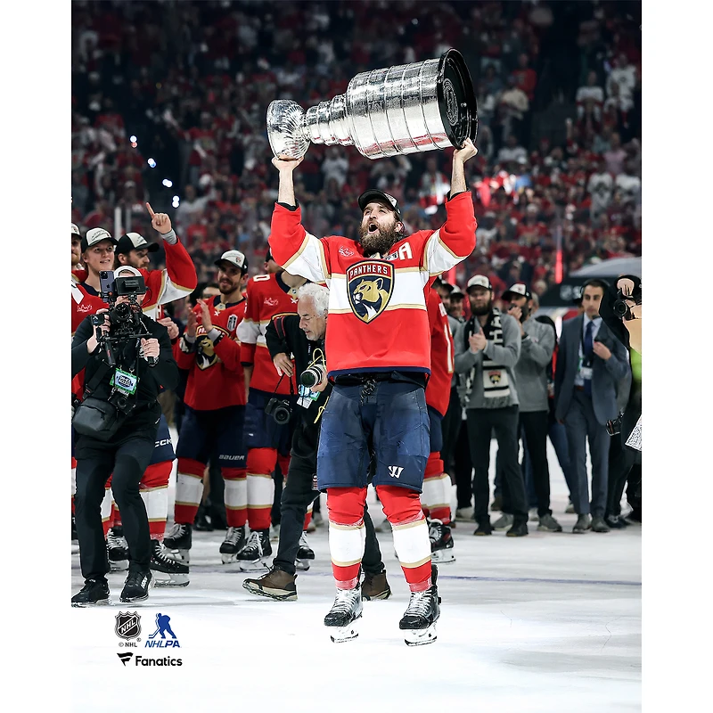 Aaron Ekblad, les Panthers de la Floride, photographie non signée Coupe Stanley 2025, Champions Raising Cup