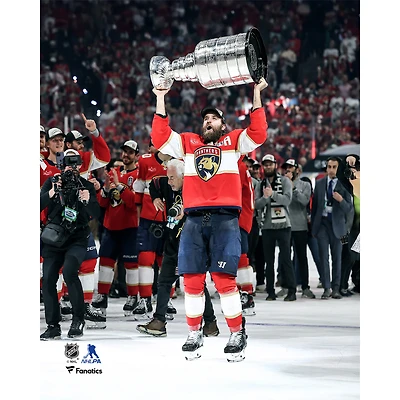 Aaron Ekblad, les Panthers de la Floride, photographie non signée Coupe Stanley 2025, Champions Raising Cup