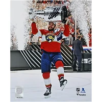 Aleksander Barkov Florida Panthers Autographed 2024 Stanley Cup Champions 8" x 10" Raising Cup Photograph