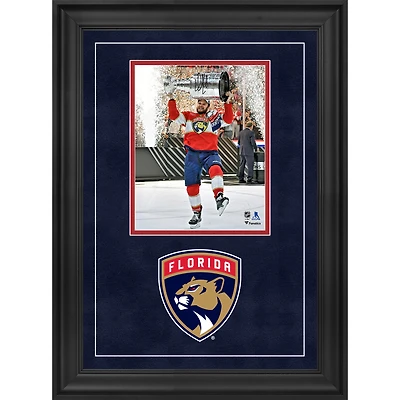Aleksander Barkov Florida Panthers Autographed 2024 Stanley Cup Champions Deluxe Framed 8" x 10" Raising Cup Photograph