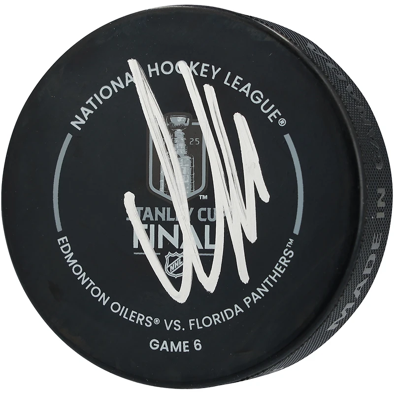 Aleksander Barkov Florida Panthers Autographed 2025 Stanley Cup Champions Official Game Puck