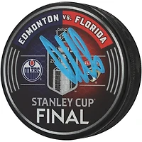Rondelle de hockey autographiée par Aleksander Barkov des Panthers de la Floride lors du match de la finale de la Coupe Stanley 2025