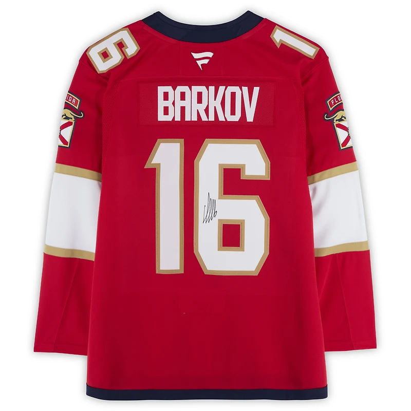 Maillot premium dédicacé des Panthers de la Floride par Aleksander Barkov, Red Fanatics