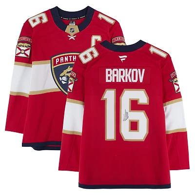 Maillot premium dédicacé des Panthers de la Floride par Aleksander Barkov, Red Fanatics