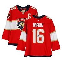 Aleksander Barkov Florida Panthers Autographed Red Fanatics Premium Jersey with "B2B Champs" Inscription