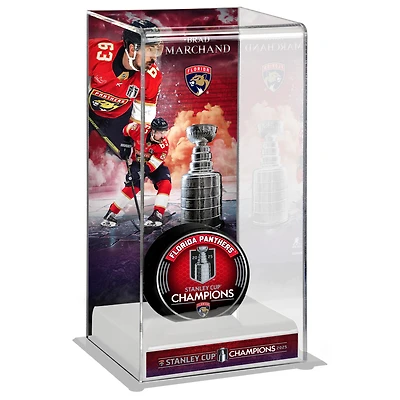Étui de luxe pour rondelles de hockey Brad Marchand, champions de la Coupe Stanley 2025 des Panthers de la Floride
