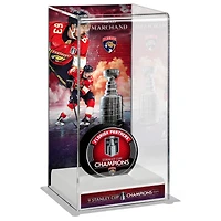 Étui de luxe pour rondelles de hockey Brad Marchand, champions de la Coupe Stanley 2025 des Panthers de la Floride