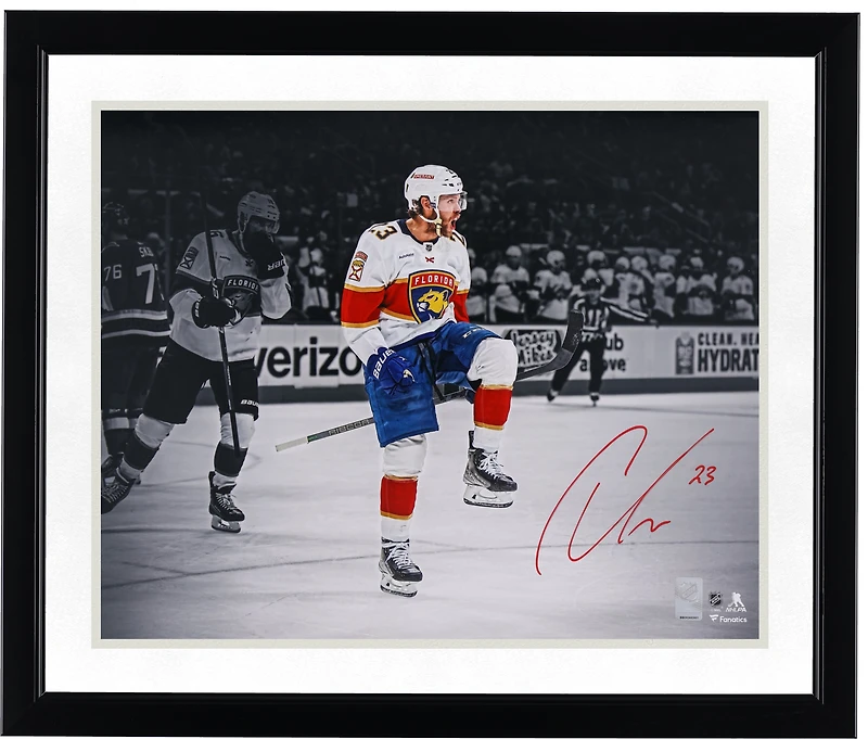 Carter Verhaeghe Florida Panthers Autographed 16" x 20" White Celebration Spotlight Photograph