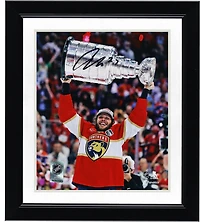Carter Verhaeghe Florida Panthers Autographed 2024 Stanley Cup Champions 8" x 10" Raising Cup Photograph