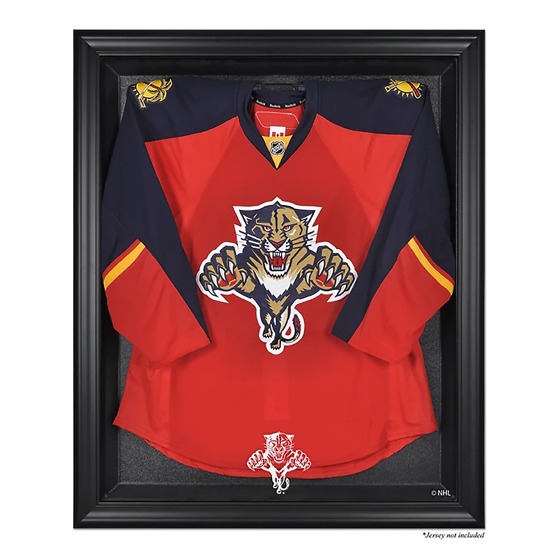 Vitrine de présentation en jersey avec logo encadré noir des Panthers de la Floride (1993-2016)