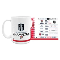 Florida Panthers 2025 Stanley Cup Champions 15oz. Stats Ceramic Mug