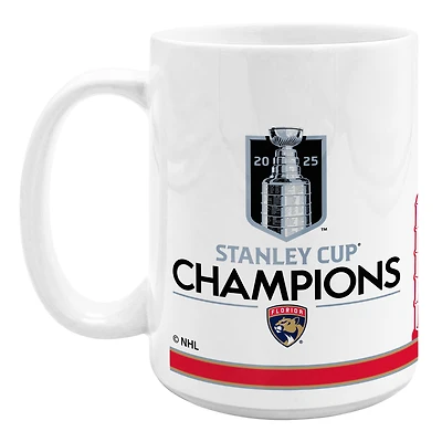 Florida Panthers 2025 Stanley Cup Champions 15oz. Stats Ceramic Mug