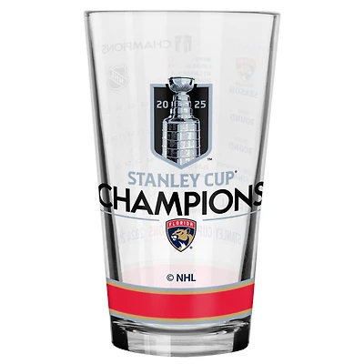 Florida Panthers 2025 Stanley Cup Champions 16oz. Stats Mixing Glass
