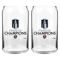 Florida Panthers 2025 Stanley Cup Champions Two-Pack 16oz. Can Glass Set