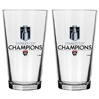 Ensemble de deux verres à mélange de 47 cl, champions de la Coupe Stanley 2025 des Panthers de la Floride