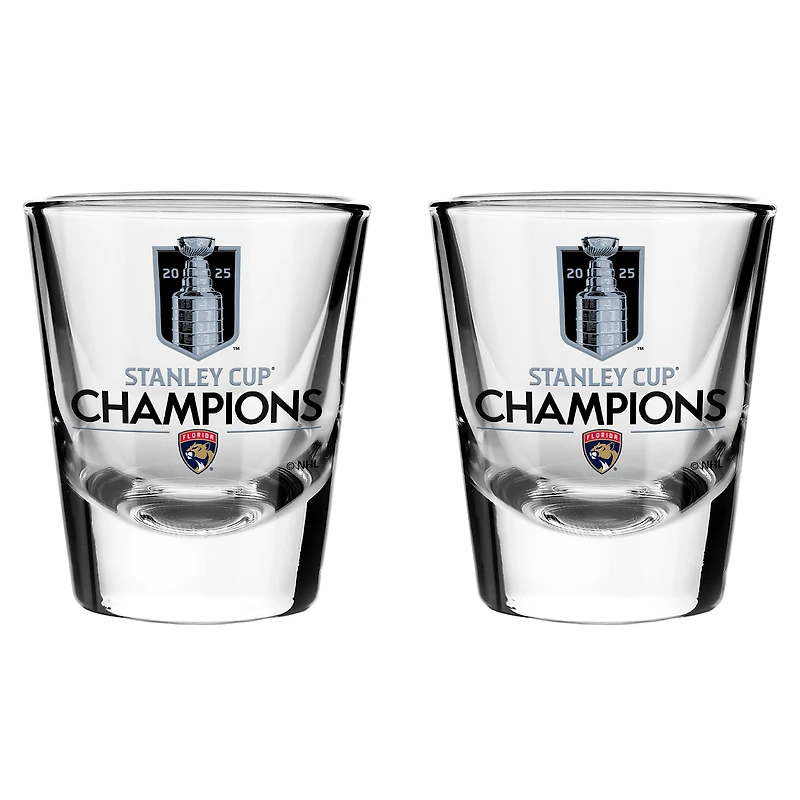 Florida Panthers 2025 Stanley Cup Champions Two-Pack 2oz. Shot Glass Set