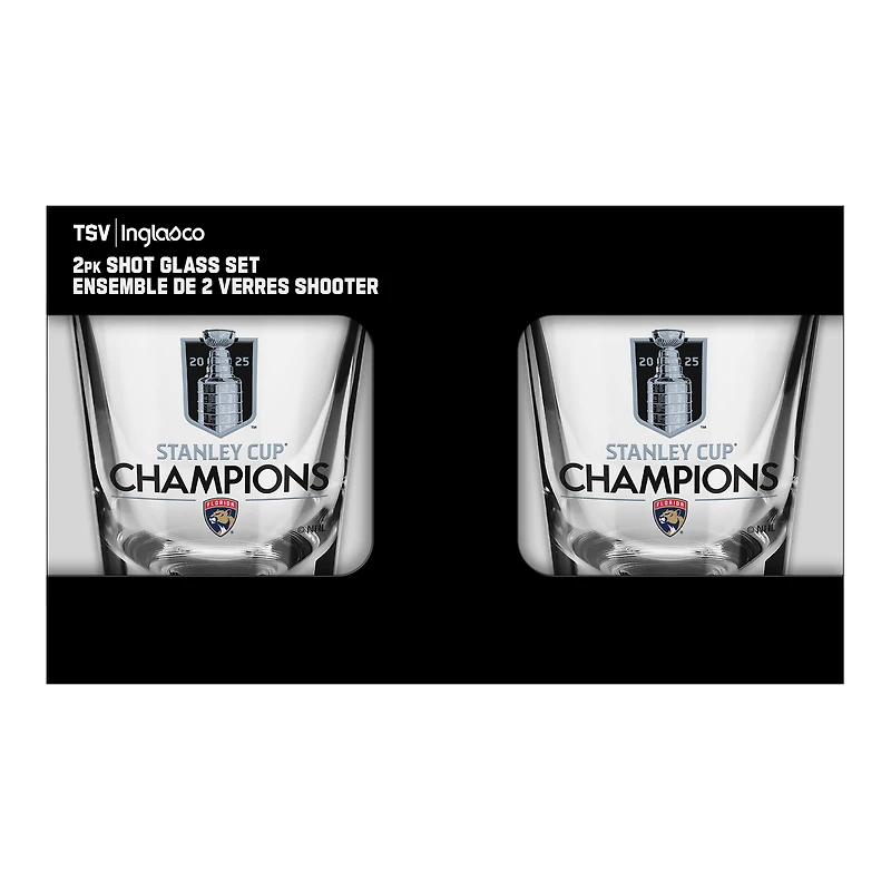 Florida Panthers 2025 Stanley Cup Champions Two-Pack 2oz. Shot Glass Set