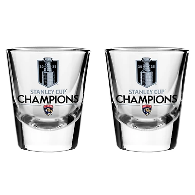 Florida Panthers 2025 Stanley Cup Champions Two-Pack 2oz. Shot Glass Set