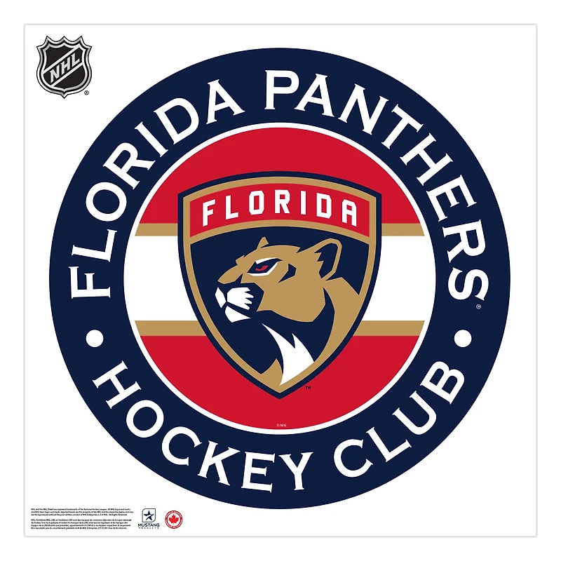 Florida Panthers - 36'' x 36'' Team Repositional Stripe Design Vinyl Wall Decal