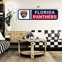 Panthers de la Floride - 90'' x 23'' Sticker mural repositionnable avec logo d'équipe