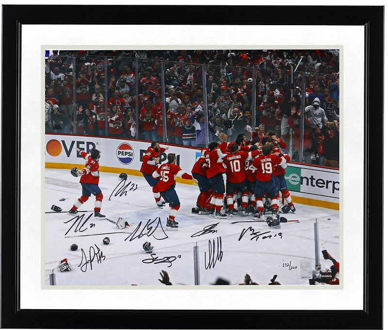 Florida Panthers Autographed 2024 Stanley Cup Champions 16" x 20" Celebration Photograph with Multiple Signatures - Limited Edition of 200